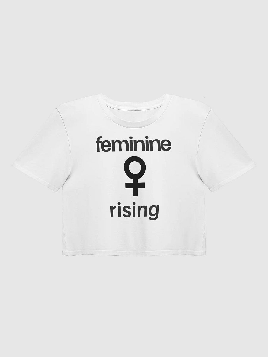 Feminine Rising Cropped Tee. (Black Font) product image (33)