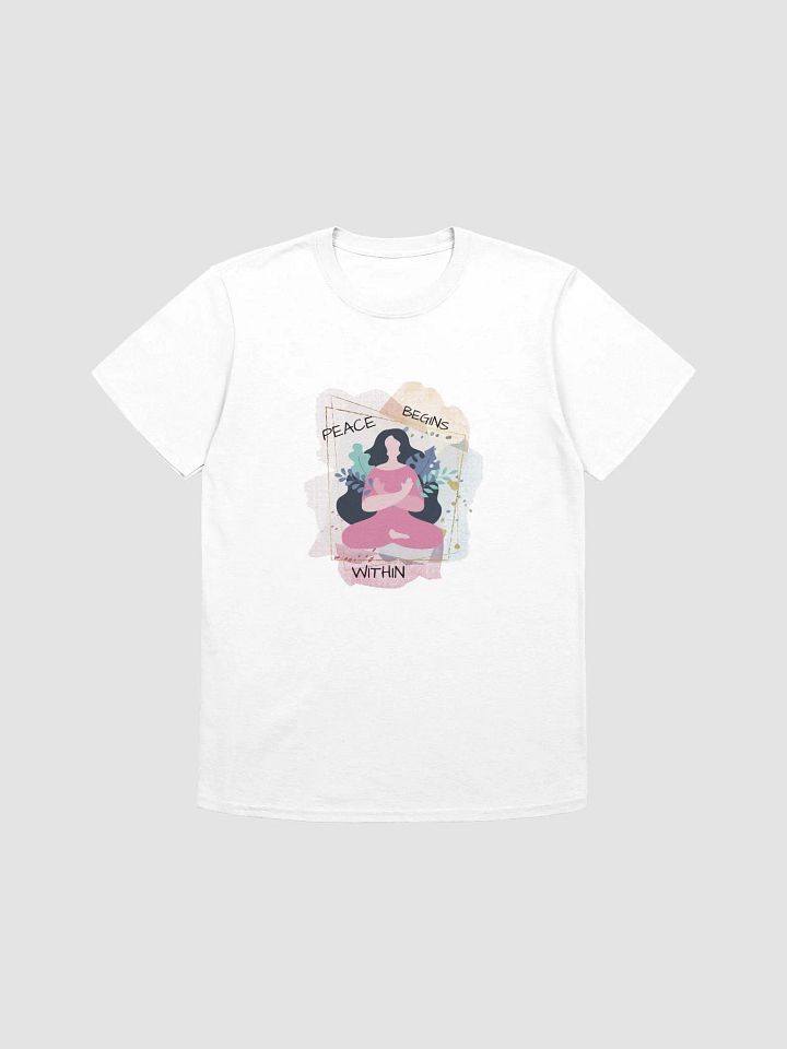 Peace Begins Within T-Shirt | Soft Lightweight Unisex Tee for Comfort & Mindfulness product image (33)