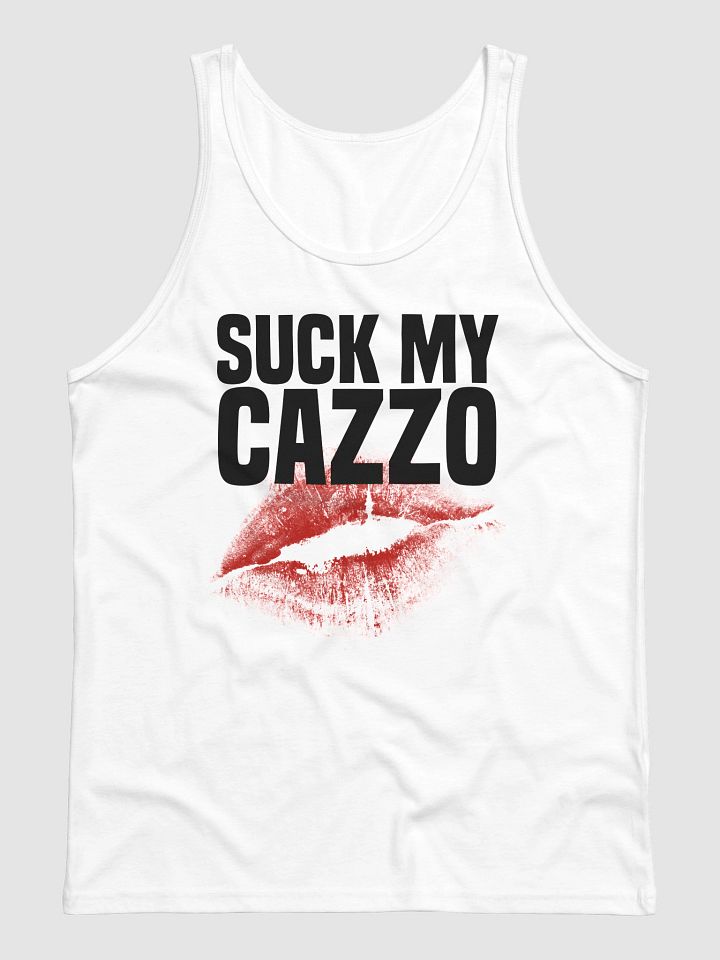 SUCK MY CAZZO tank top white product image (1)