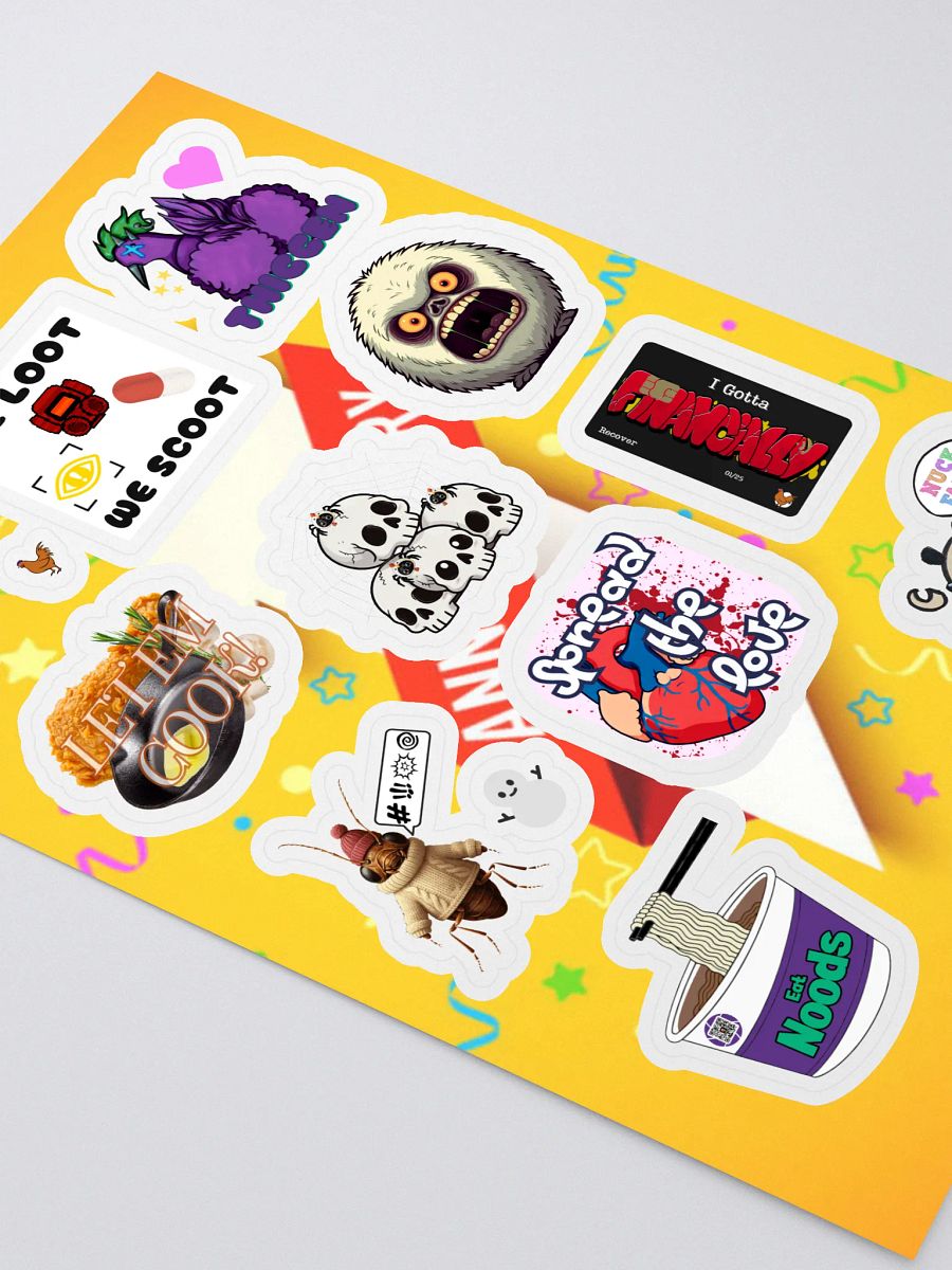Monthly Mayhem: Year 1 | Slaps Sticker Sheet product image (2)