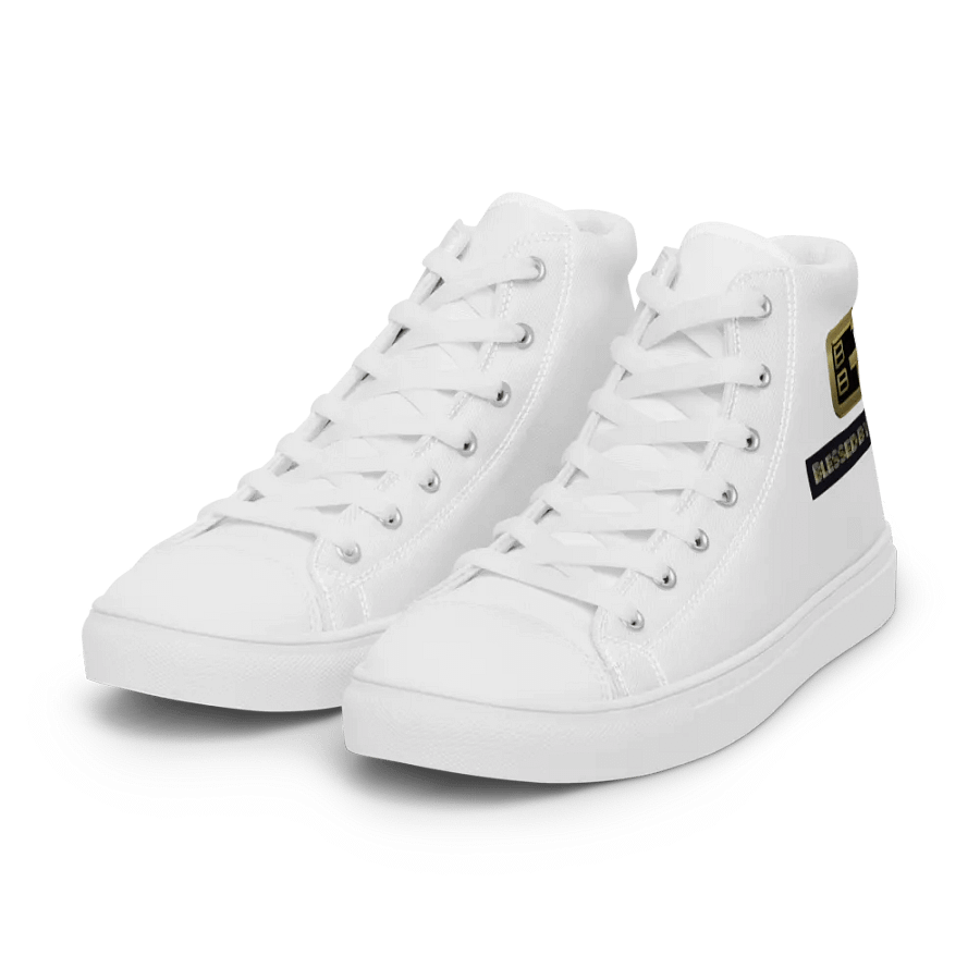 Blessed by God White High Tops V2 product image (4)