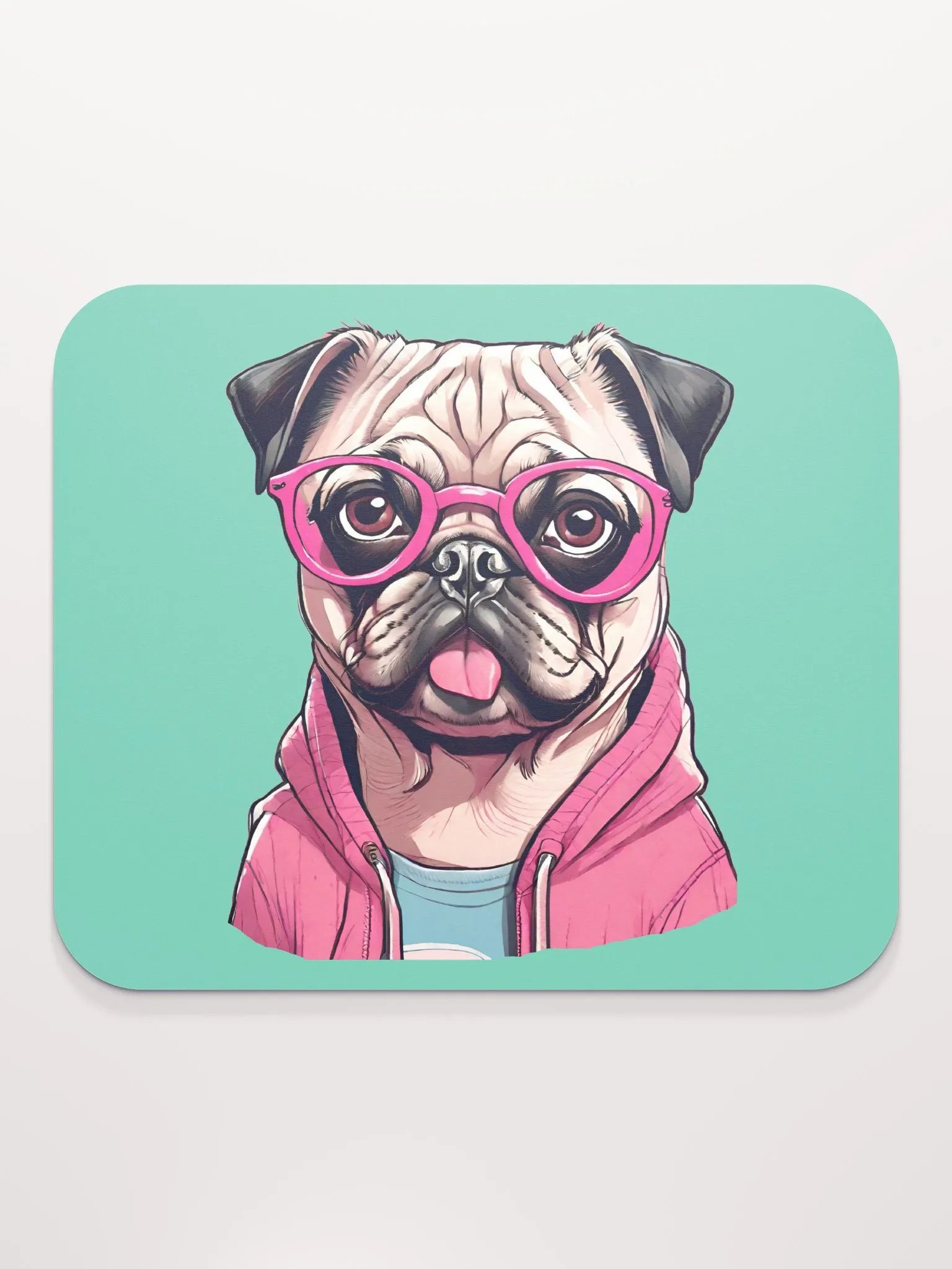 Geeky Pug Mouse Pad product image (1)