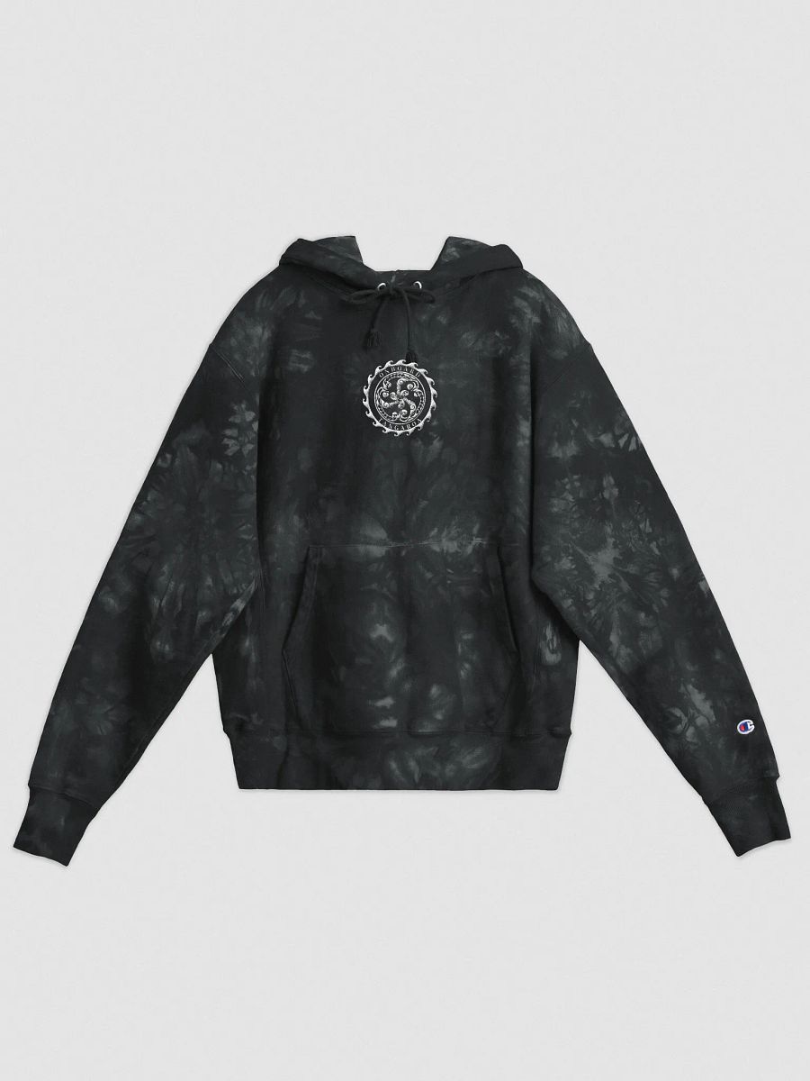 Embroidered "Onboard Tangaroa" Tie-Dyed Hoodie – Center Logo, Laid-Back Fit product image (1)