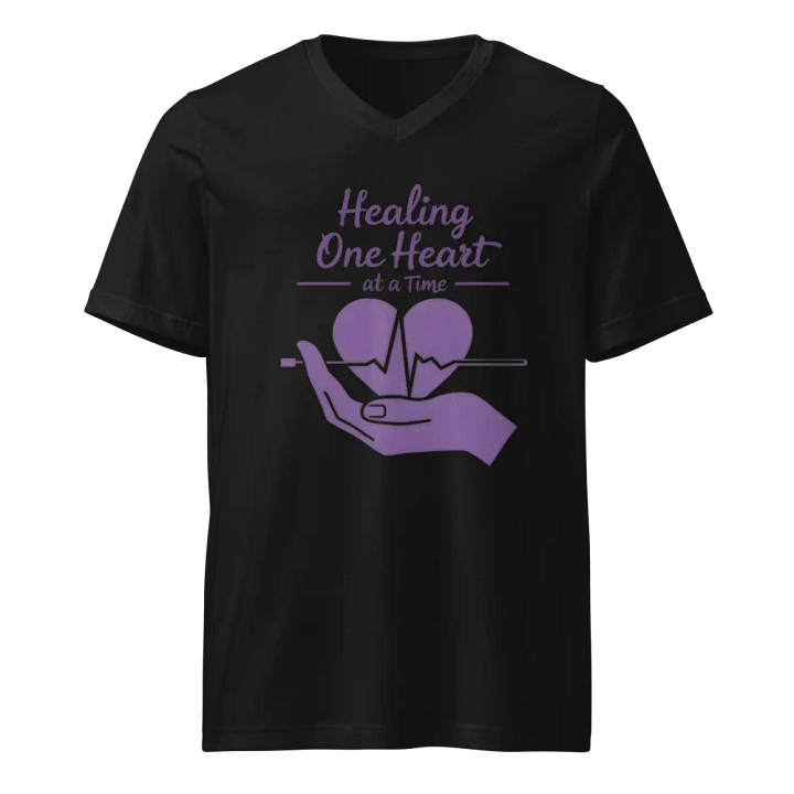 Cracked Heart Healing V-Neck Tee product image (1)