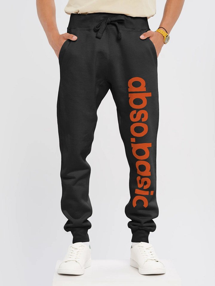 Unisex absobasic Orange Fleece Joggers product image (2)