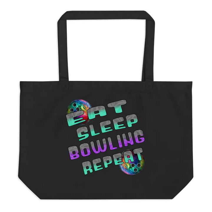 Eat Sleep Bowling Repeat Angle Vibrant Ball Repeat Eco Tote product image (1)