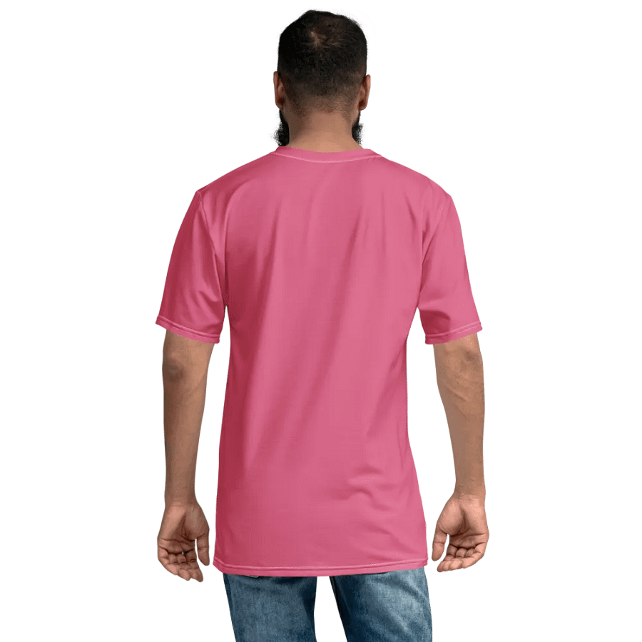 Plain Rosy Blush Pink Soft Summer Men's Crewneck Polyester Heavyweight Premium T-Shirt by Treasure Pie product image (8)