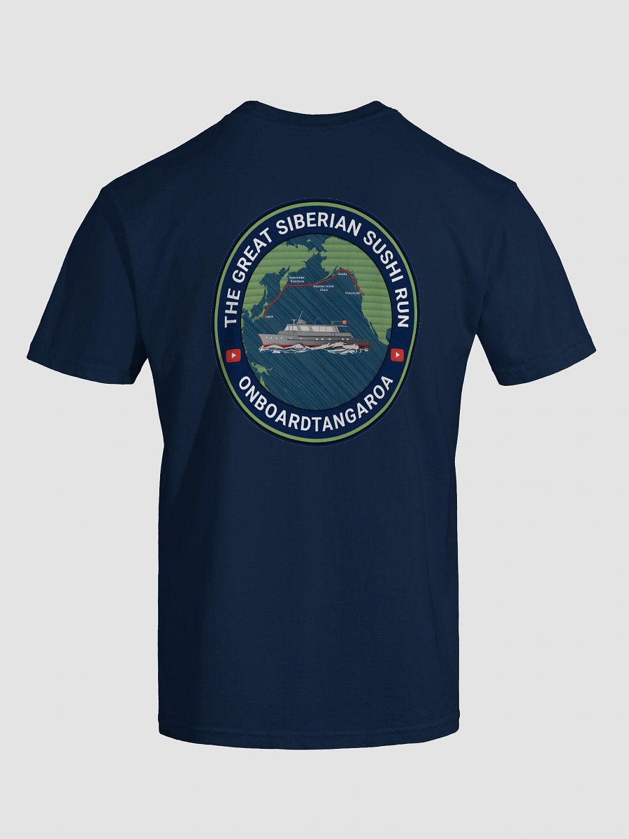 The Great Siberian Sushi Run Route T-Shirt – (Dark Colours and Route Logo) product image (77)