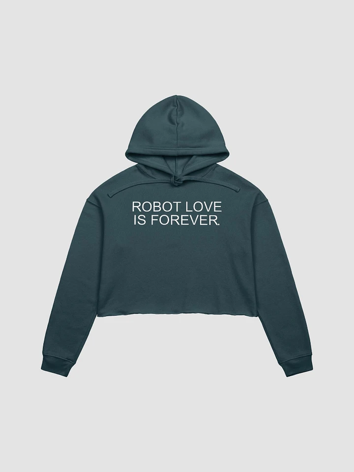 Robot love is forever fleece crop hoodie product image (1)