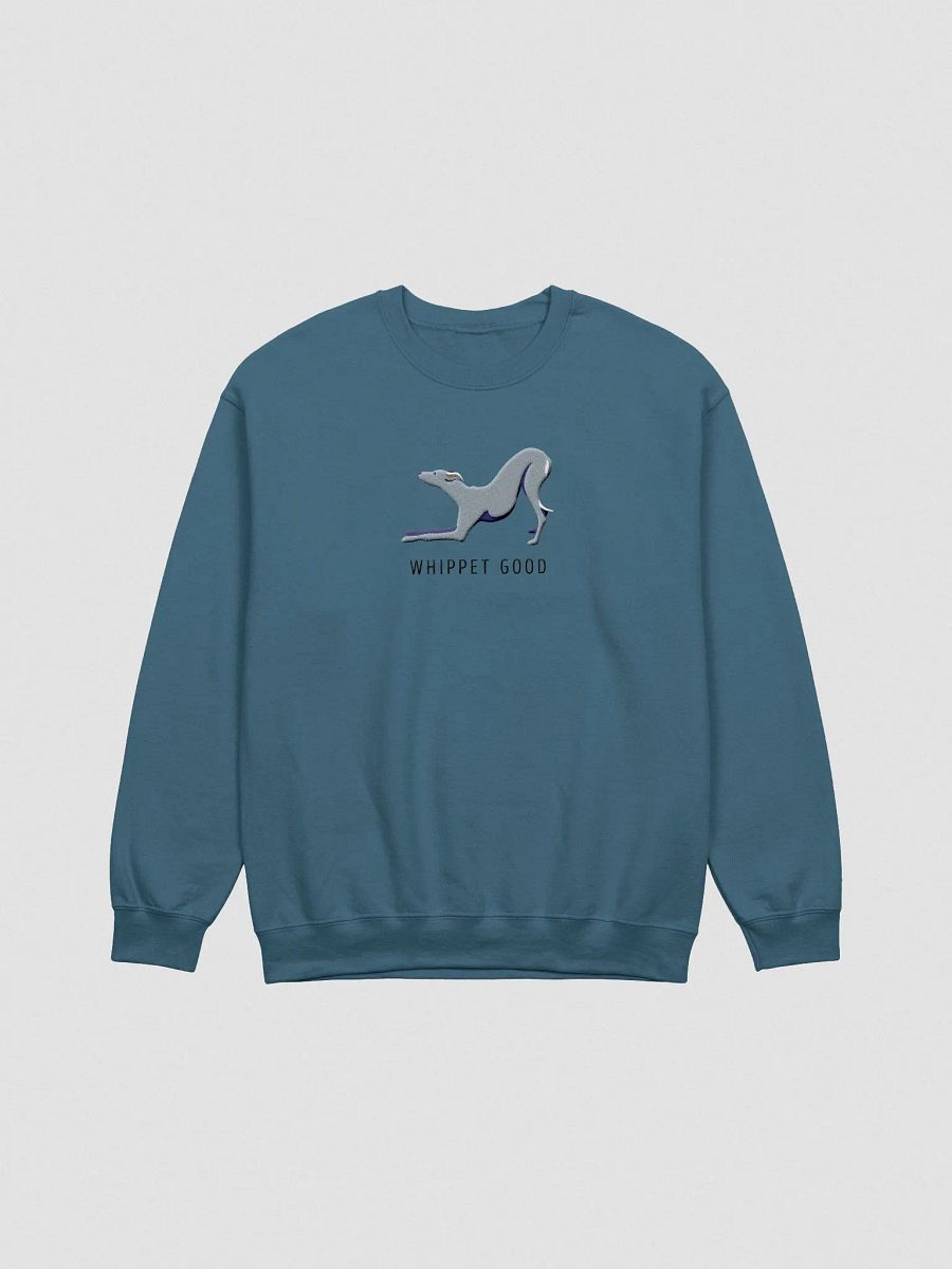 Whippet Good Sweatshirt (Embroidered) of a Whippet(Blue) product image (4)