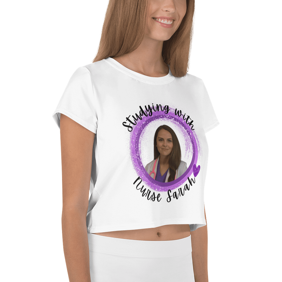 Nurse Sarah Cropped Tee – Study Style for Nursing Students product image (4)