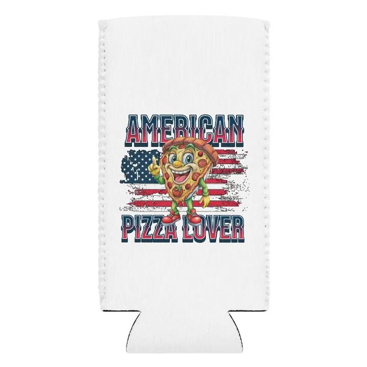 American Pizza Lover Patriotic Can Cooler product image (2)