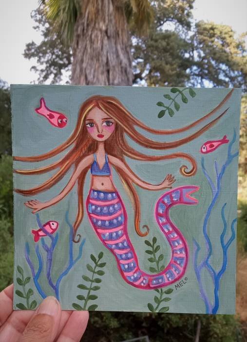 ORIGINAL ART: Mermaid and Fishes product image (1)