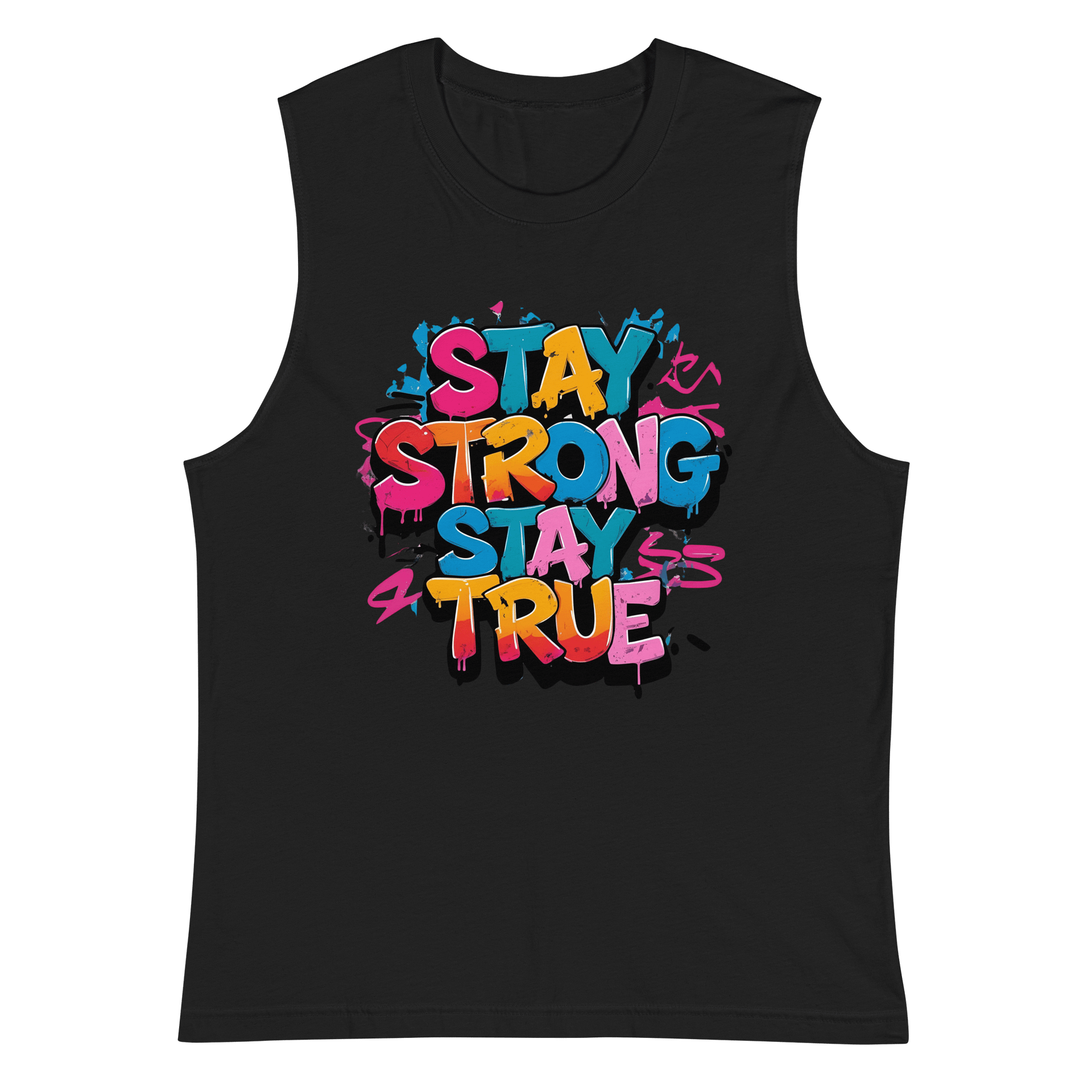 Stay Strong Stay True Tank Top - Unisex Bella + Canvas Muscle Shirt fit product image (3)