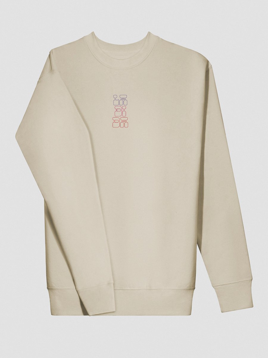 La Di Da Embroidered Sweatshirt – Playful & Colorful Statement in White or Cream product image (6)