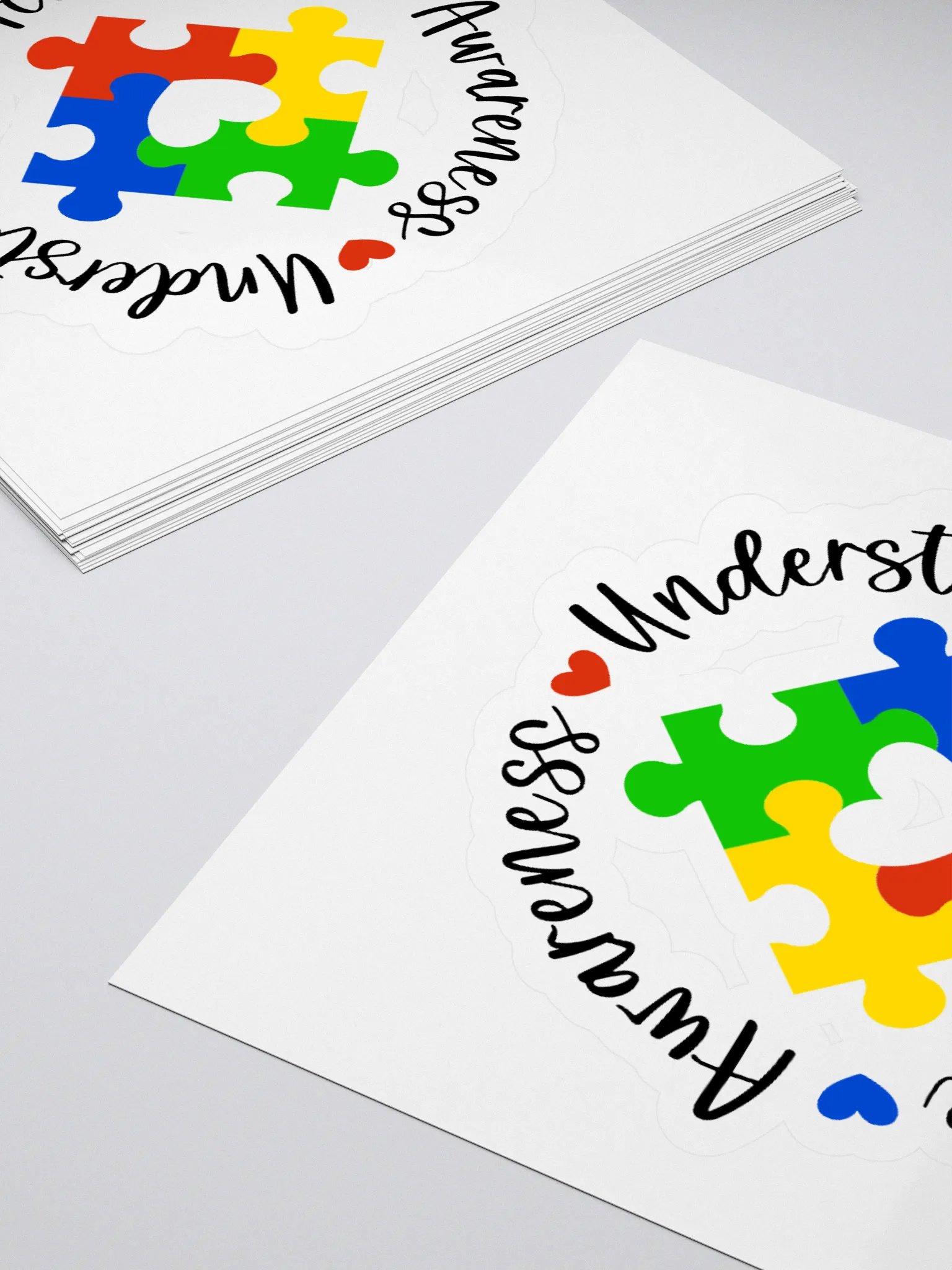 Colorful Puzzle Pieces Kiss Cut Stickers Set product image (4)