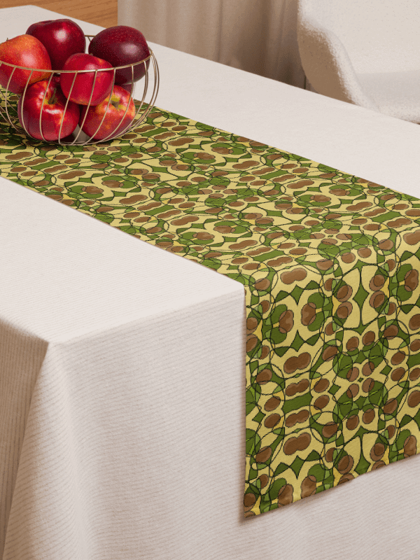 Avocado Reverie – Symmetrical Design Table Runner product image (2)