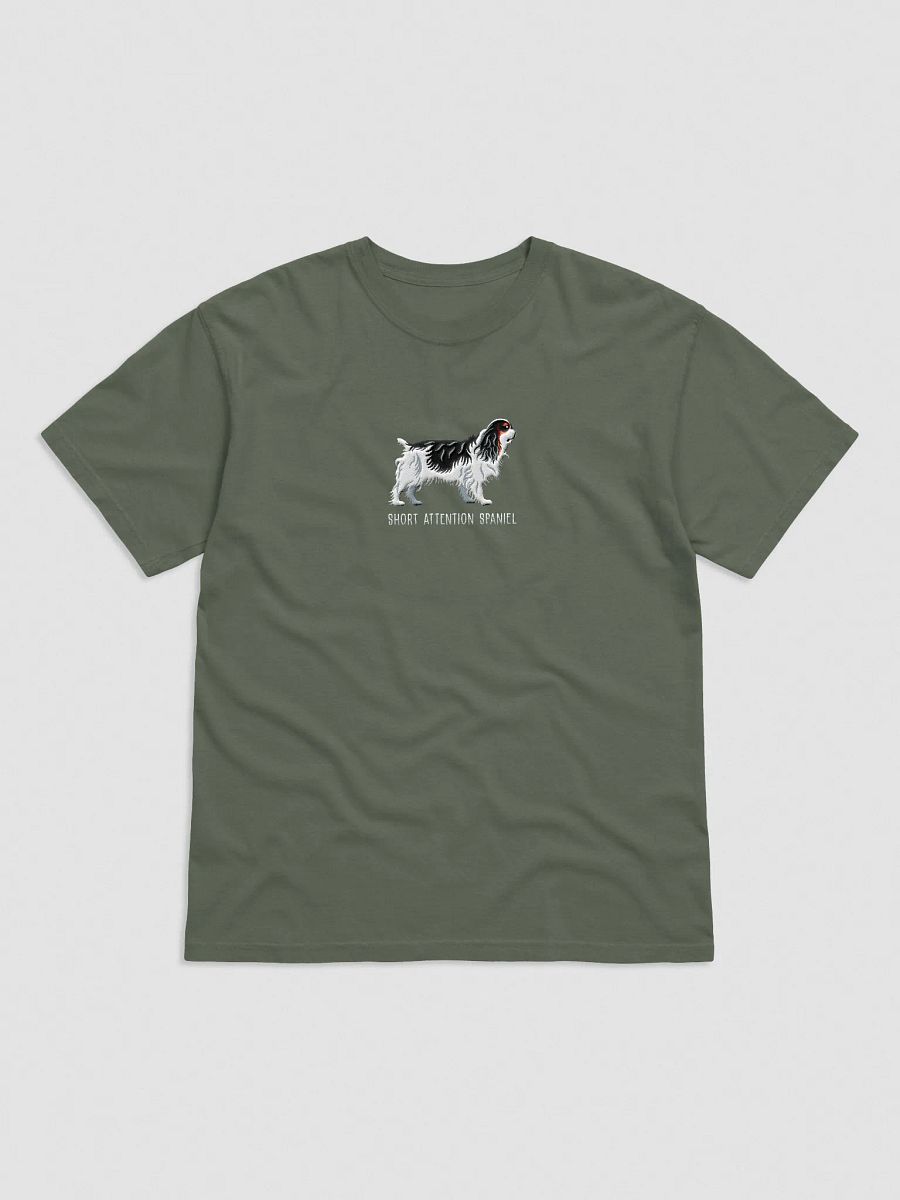 Short Attention Spaniel T-Shirt(Embroidered) of an English Toy Spaniel(Tricolor) product image (25)