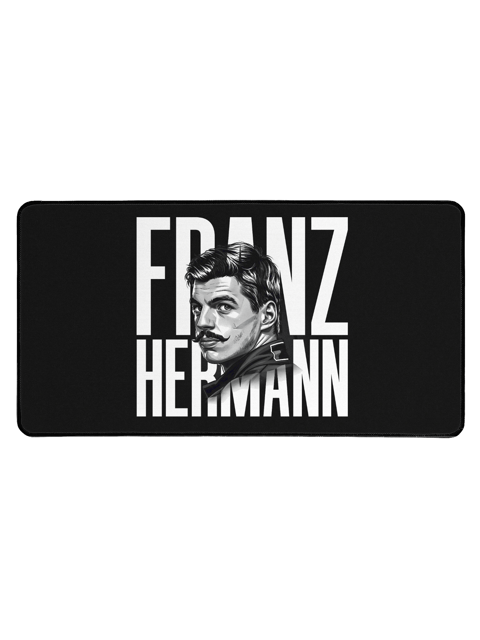 Franz Hermann Max Verstappen Meme Desk Mat - F1 Nürburgring Legend Black & White Art product image (1)