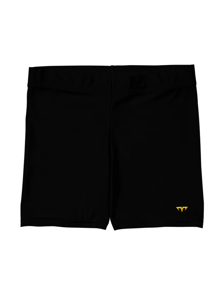 Women's Activewear - Slip Shorts Black - Printed Gold Logo product image (1)