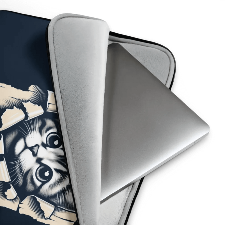Peekaboo Kitty Laptop Sleeve product image (3)