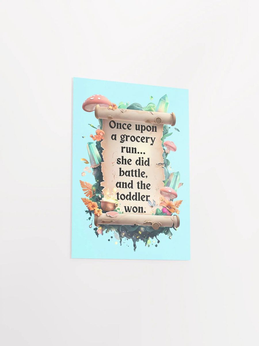 Funny Mom Wall Art – ‘Once Upon A Grocery Run’ Parenting Humor Print product image (34)
