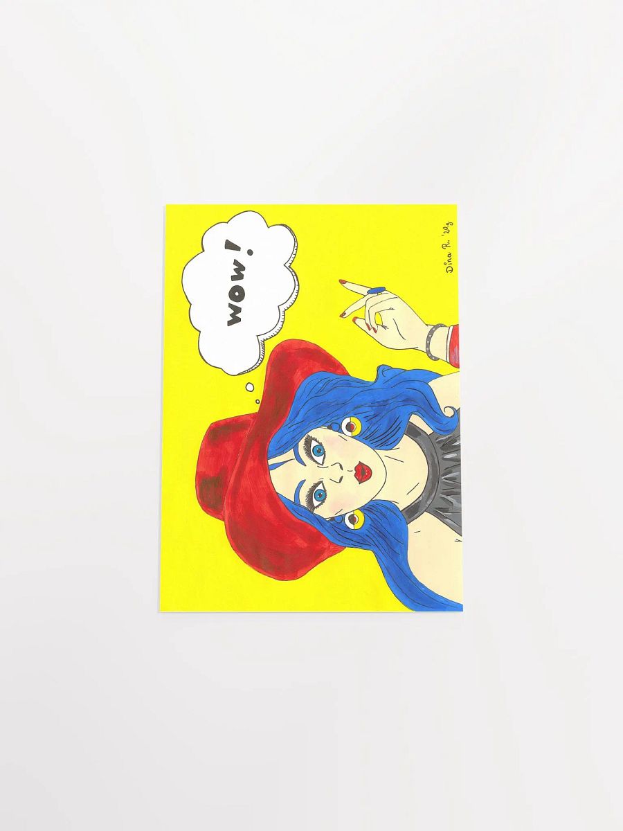 Pop art girl (art by Dina R.) acrylic painting picture - Enhanced Matte Paper Poster product image (4)