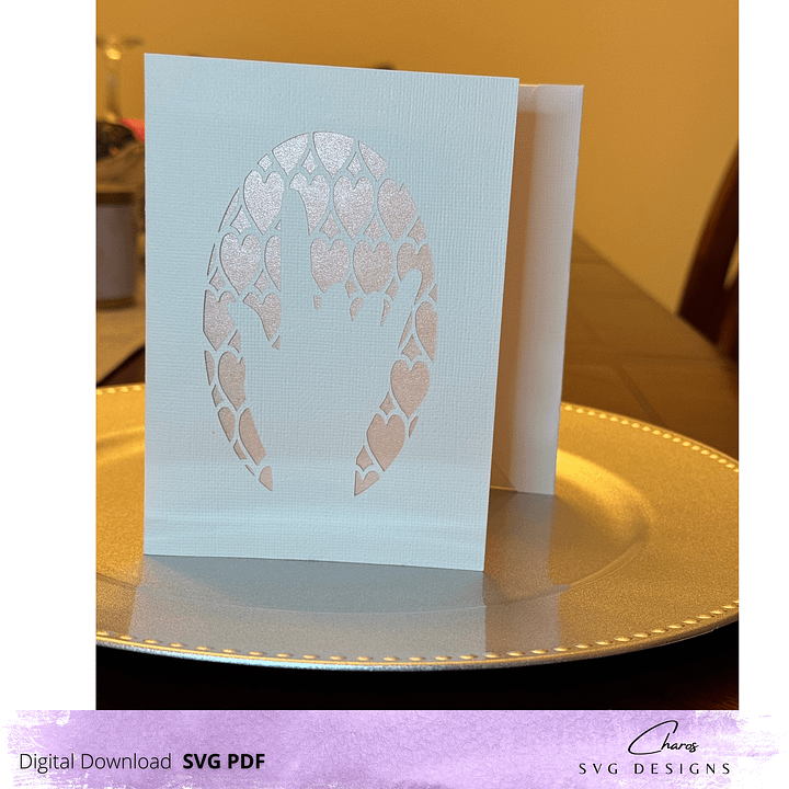 ASL 'I Love You' Heart Card & Envelope SVG product image (2)