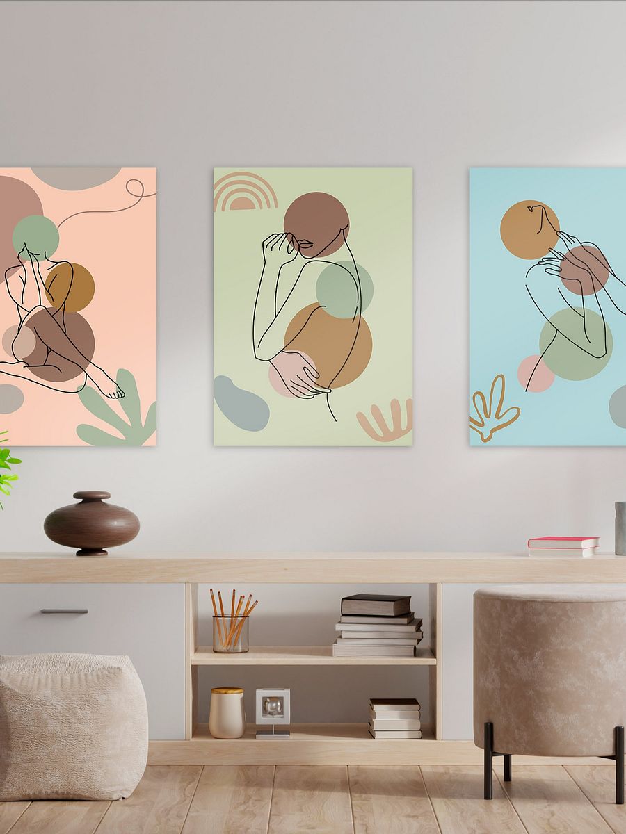 Boho woman — boho poster, boho wall art, boho decor, aesthetic poster, abstract art product image (26)