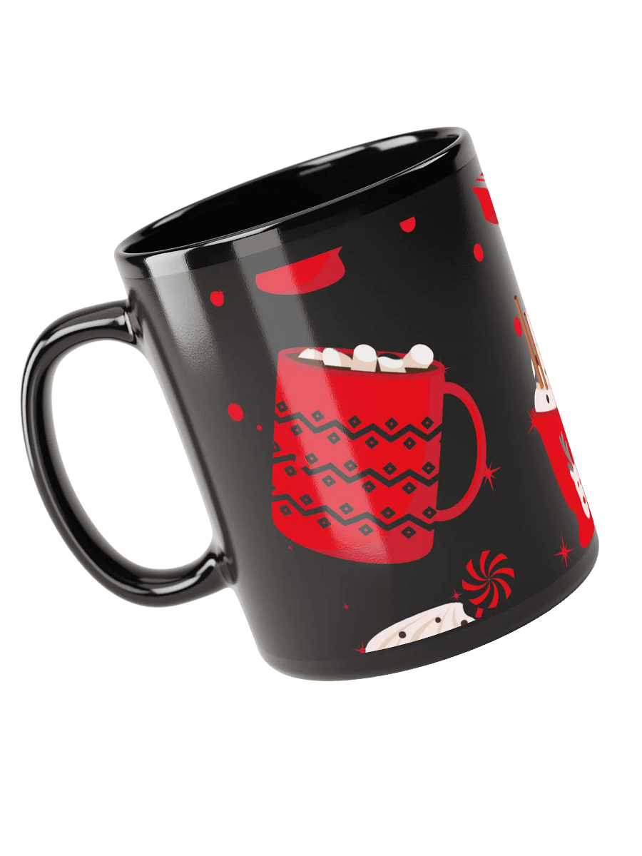 Festive Holiday Black Glossy Mug product image (6)