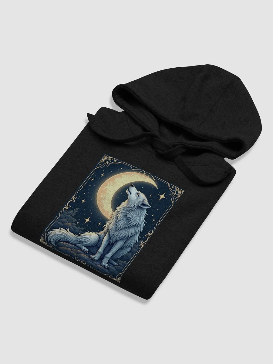 Mystical Wolf Moon Art - Celestial Wolf Under Moonlit Sky product image (3)
