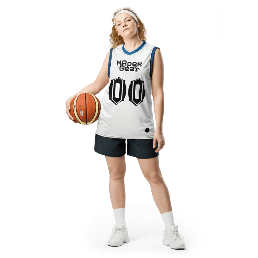 Cuban - White - Recycled Unisex Basketball Jersey - Black HApex Gear Black Logo product image (4)