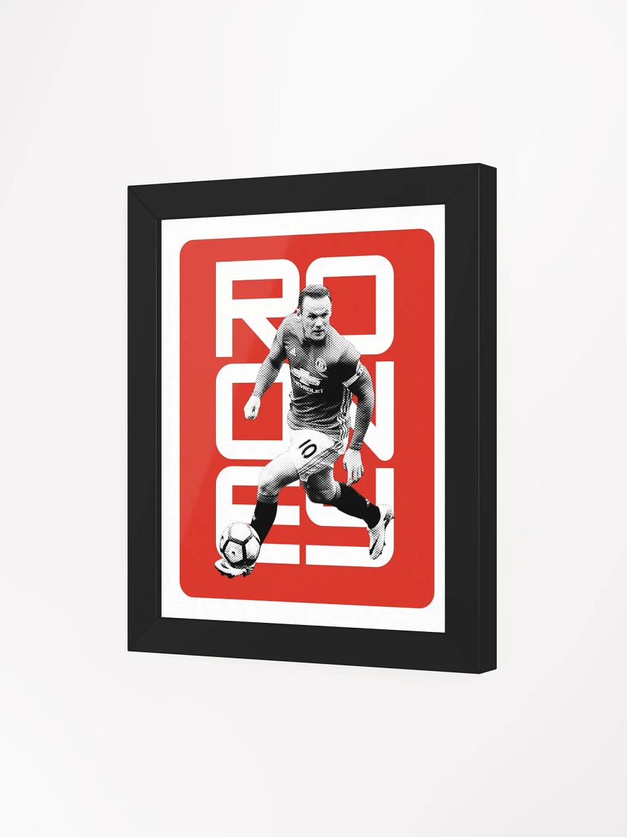 Wayne Rooney BW Manchester United Name Art Framed Print product image (4)