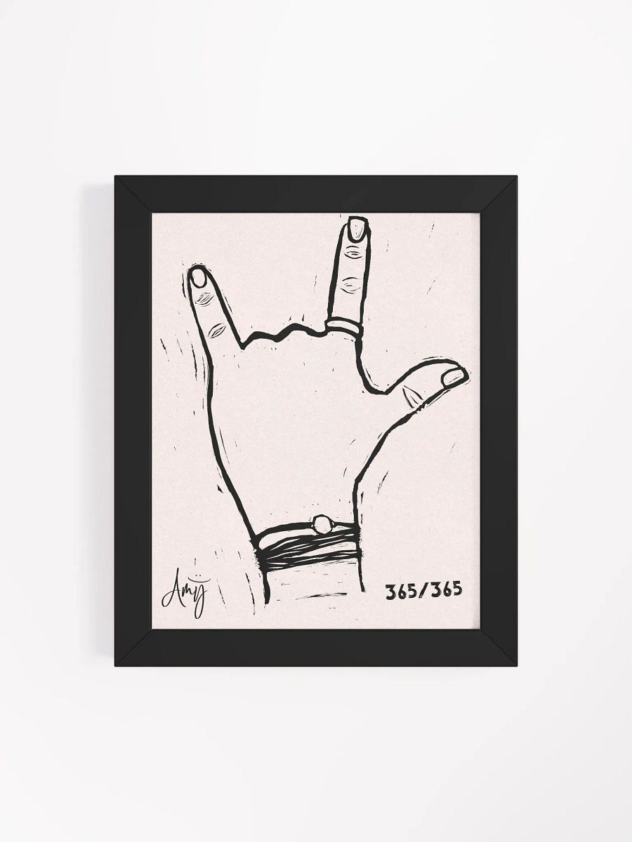 Linocut I Love You Art product image (22)