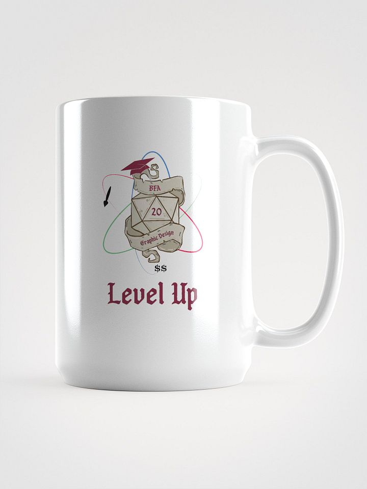 "Level Up" BFA Graduation Coffee Mug – Graphic Design Edition product image (1)