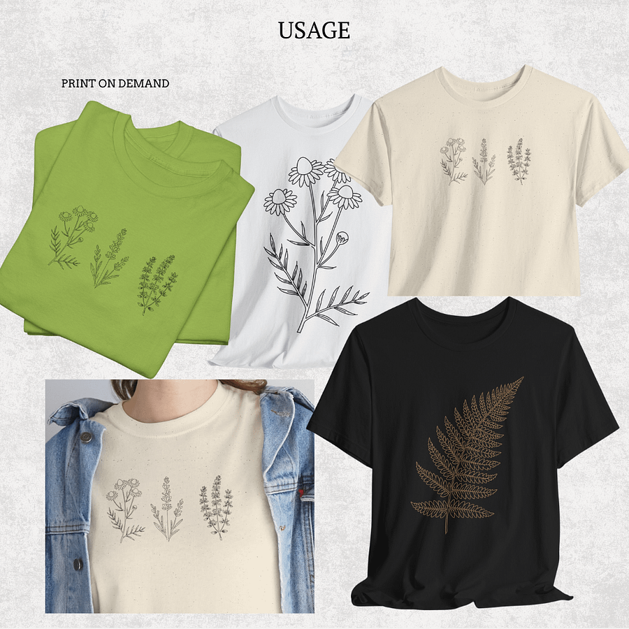 Botanical Line Art Bundle – Floral SVG Art Collection with Flowers, Leaves, Plants, and More product image (8)