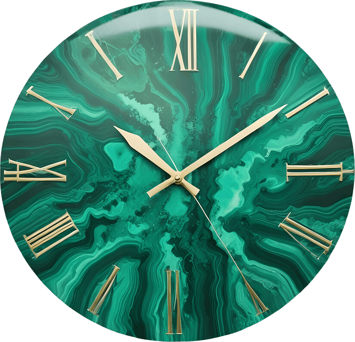 Aurora Verde - Clock Malachite png product image (1)