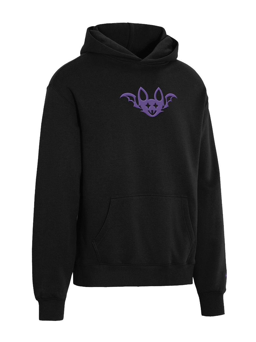Purple Embroidered Bat Unisex Oversized Hoodie product image (6)