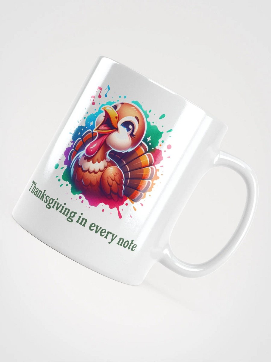 Thanksgiving in Every Note White Glossy Mug product image (4)