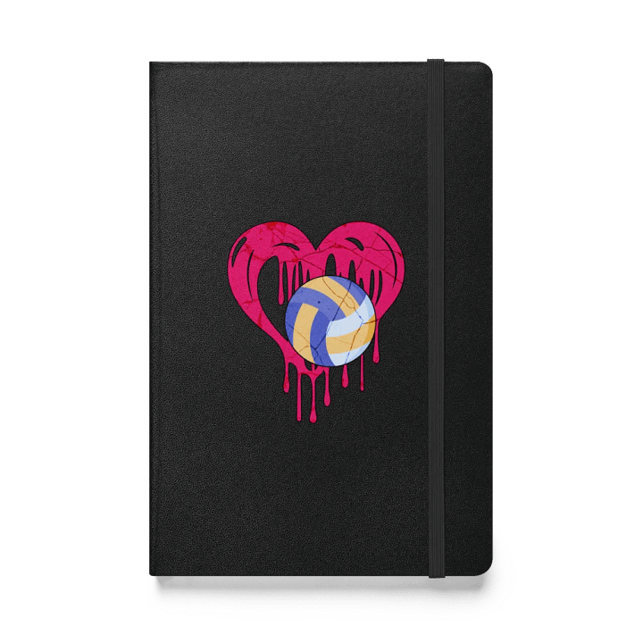 Heart Volleyball Cracked Love Hardcover Journal product image (1)