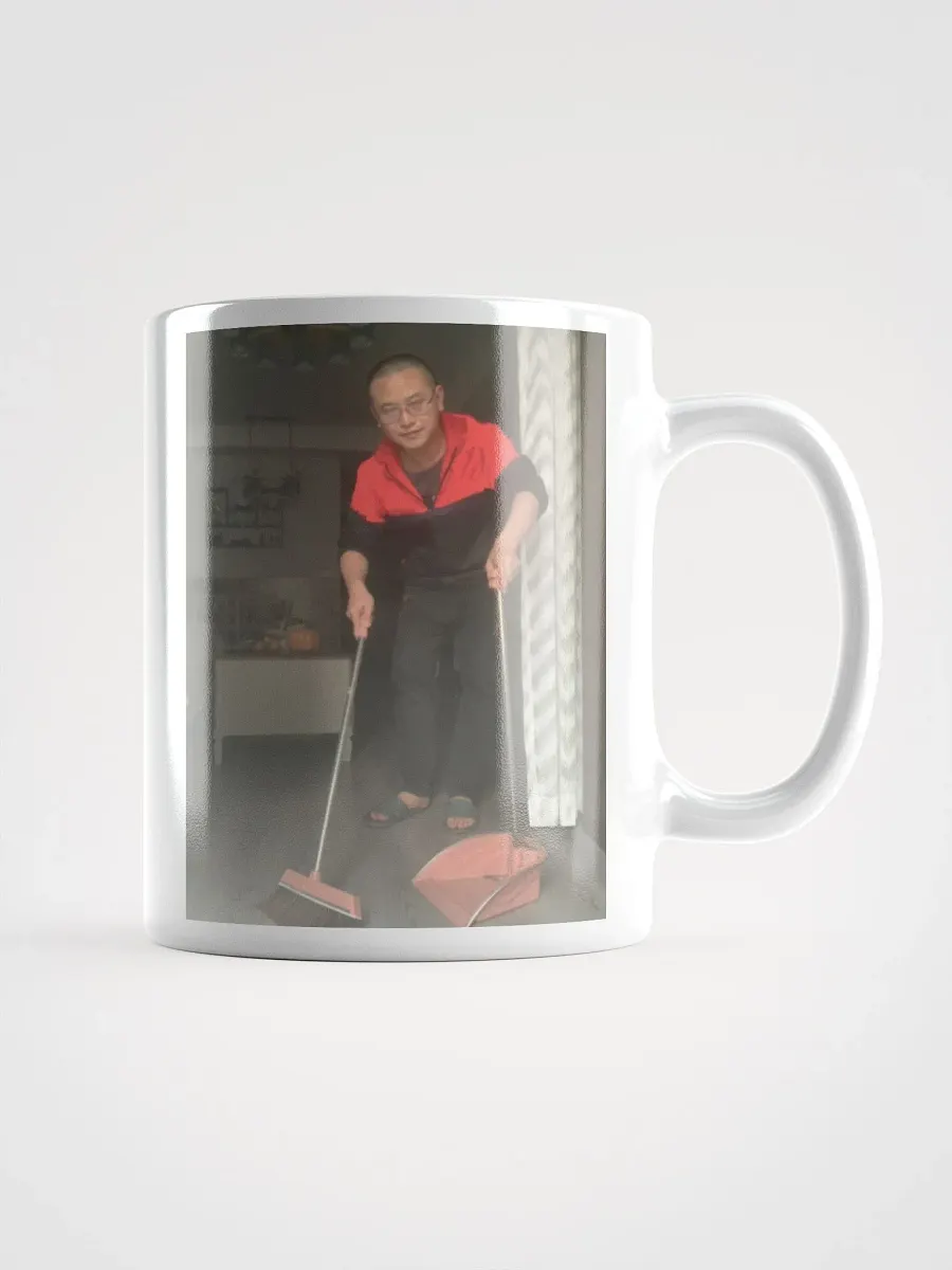 White Glossy Mug :hygiene guy product image (2)