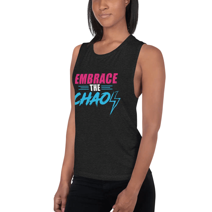 Women's Embrace the Chaos v2 Tank (Pink/Blue) product image (2)