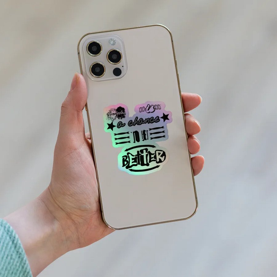 Every day is a chance to get better - Kiss-Cut Holographic Sticker Sheet product image (6)