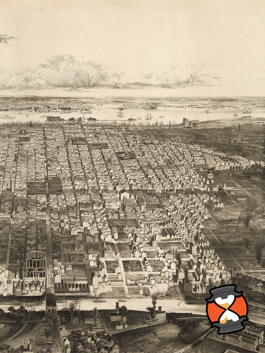 Philadelphia 1857 Poster Print – Hand-Drawn Historic City Map (Unframed) product image (3)