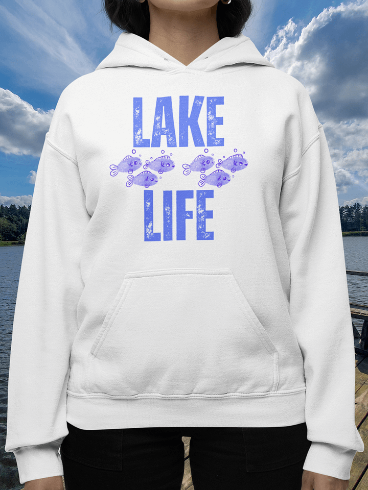 Lake Life Hoodie with Swimming Fish product image (2)