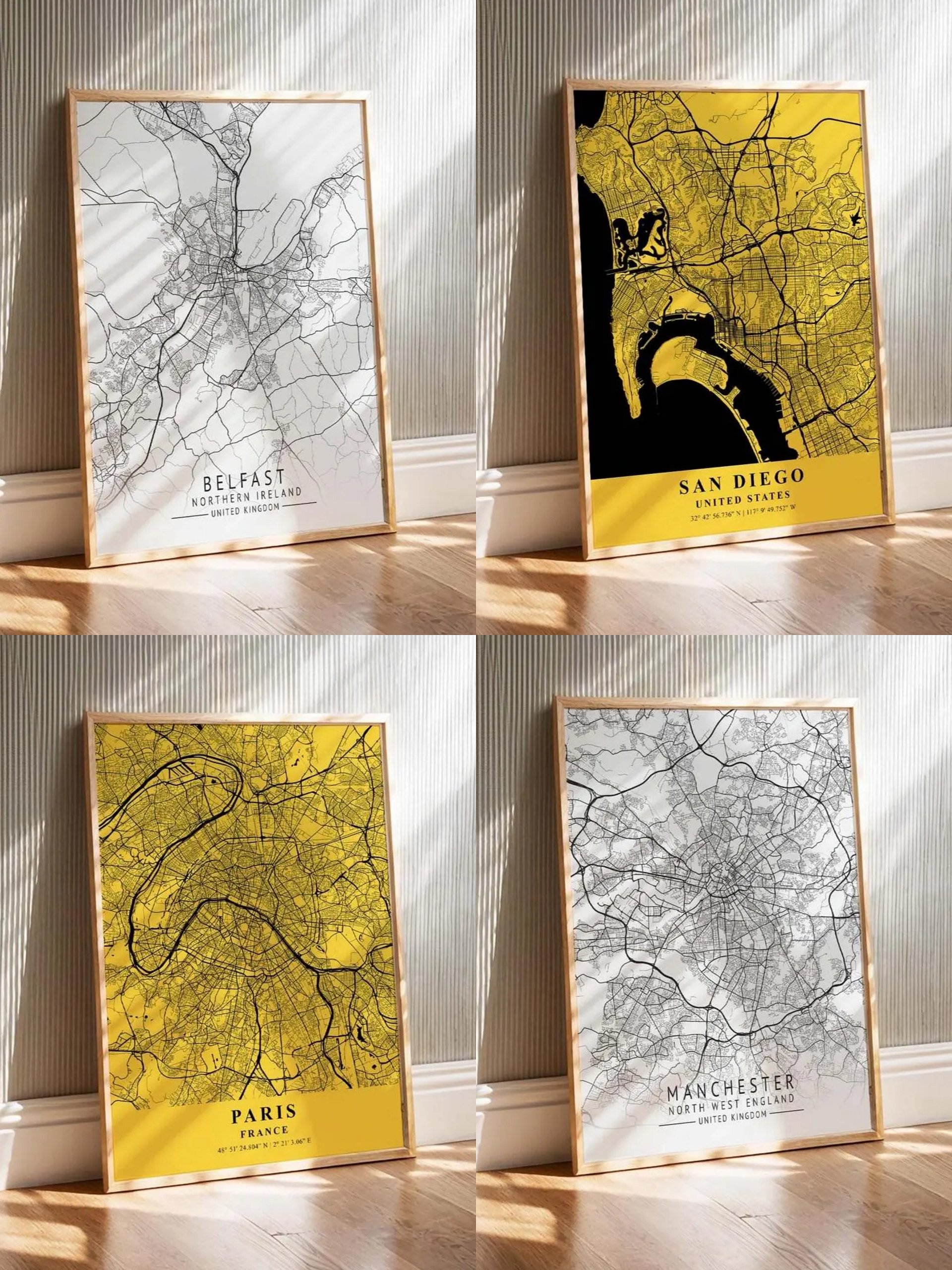 35000 USA & EU City Map Digital Download Wall Art product image (4)