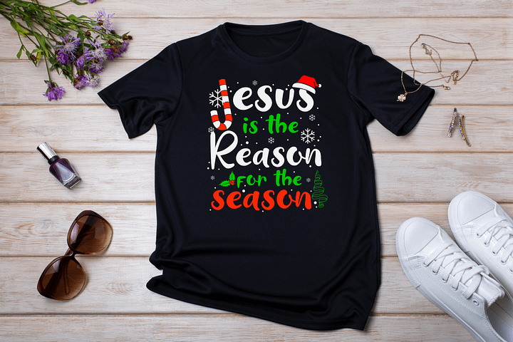 Festive Jesus is the Reason for the Season Tee product image (1)