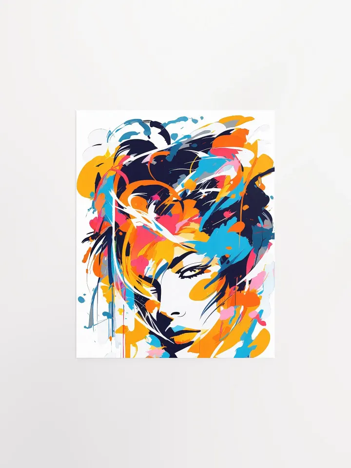 Abstract Woman v11 - Vintage Style Poster - Rocker Girl - Small and Standard Sizes - 8x10-11x14-12x16-16x20 Inches product image (1)