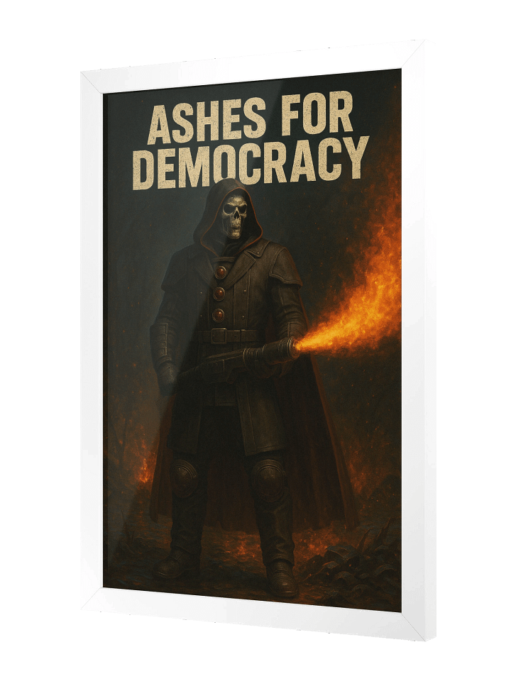 "Ashes for Democracy" Framed Matte Poster product image (2)