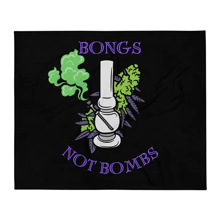 Bongs Not Bombs Throw Blanket product image (2)